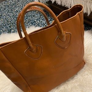 Vintage Leather LL Bean Tote